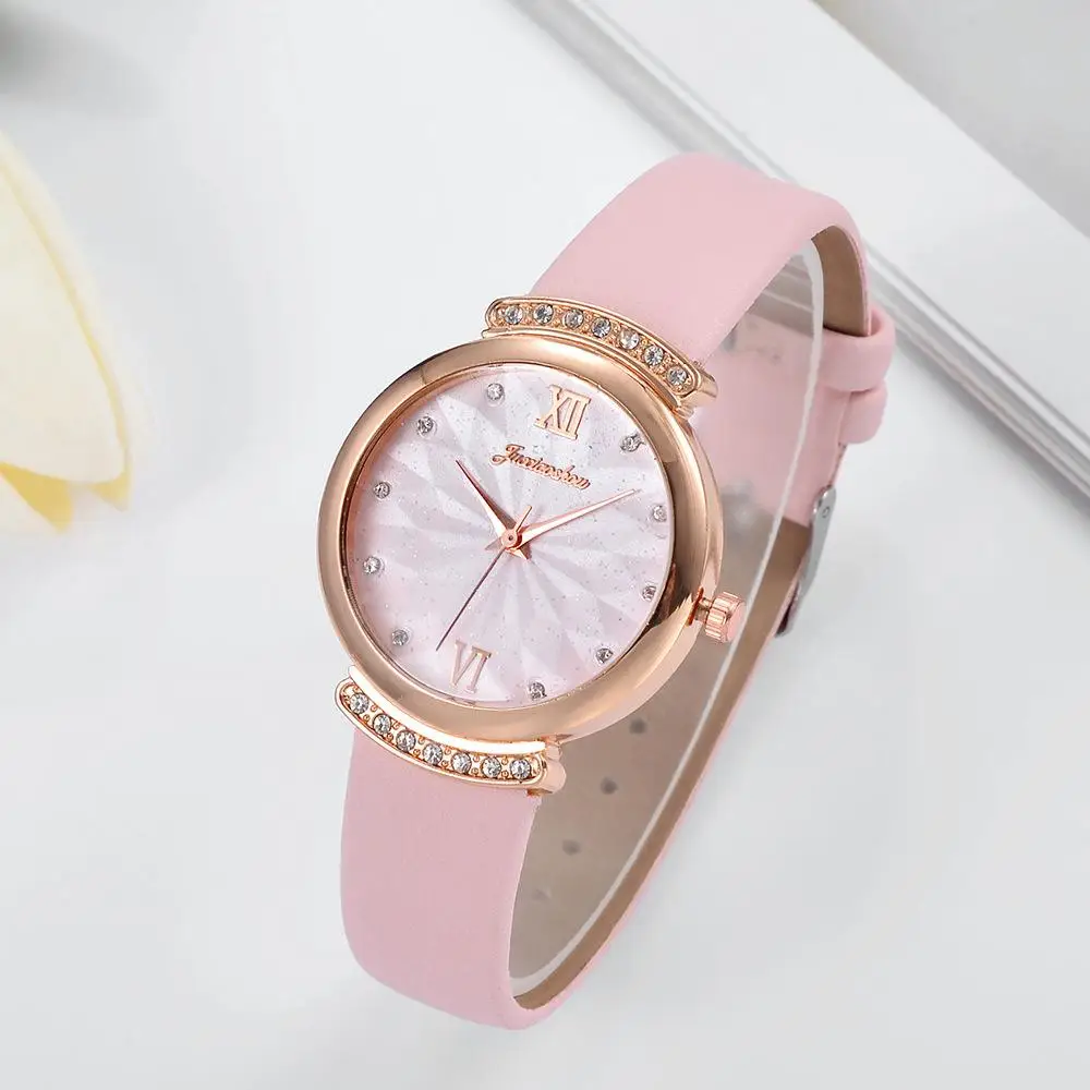 Модные повседневные женские часы Элегантные кожаные Наручные Ulzzang простые