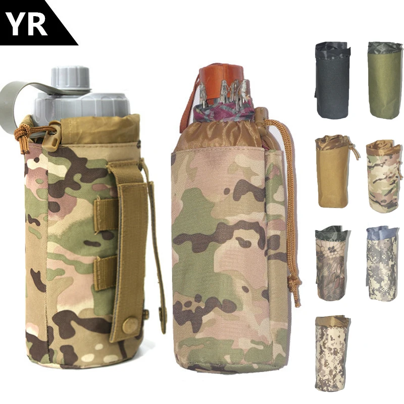 Спорт на открытом воздухе Molle бутылка для воды мешок Тактические шестерни чайник талии армии вентиляторы Кемпинг гидратации бутылки зонтик сумка