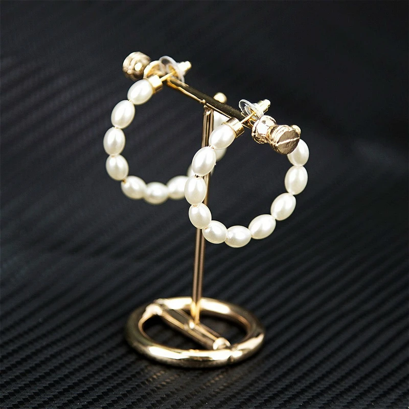 Модный вышитый бусинами жакет псевдо жемчуг серьги-кольца для женщин 2021 модный