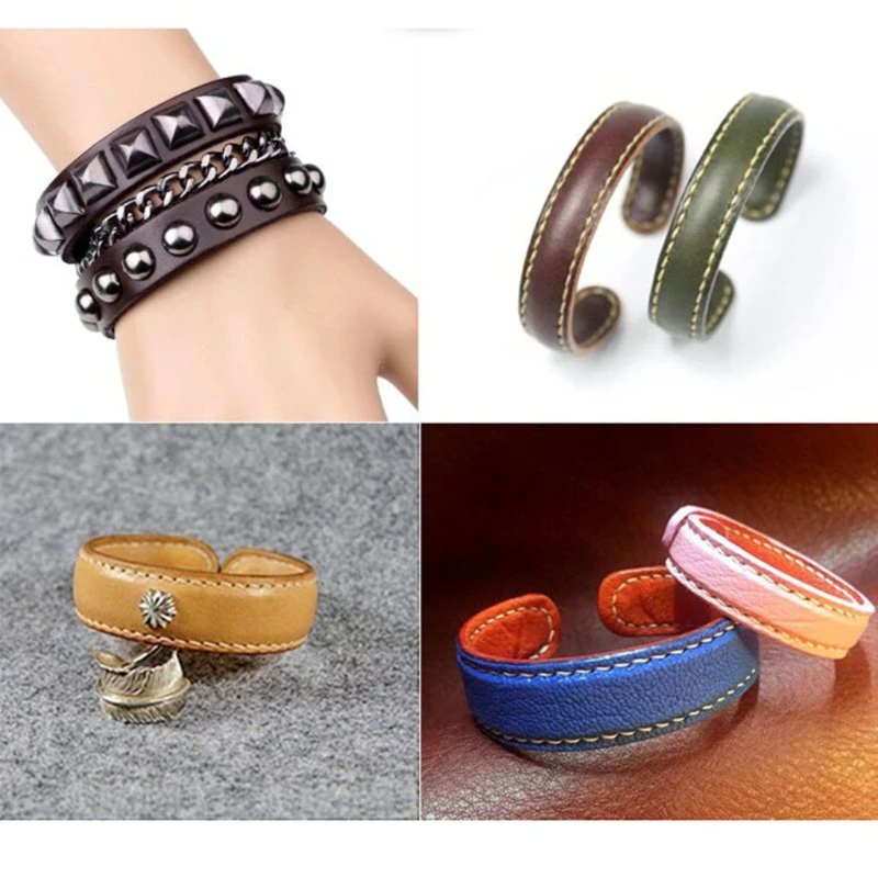 

N0HE 9Pcs Stainless Steel Bracelet Blanks Bangle Bracelet Bending Bar for stamping