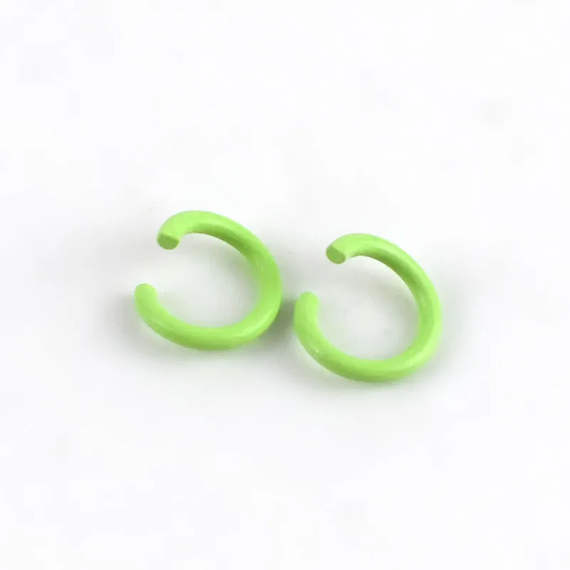 3Light green Meetee 100 шт 1,2*8 мм конфетные цвета маленькое металлическое кольцо соединение открытие уплотнительное кольцо Пряжка DIY брелок сумка ювелирные аксессуары BD480 - Цвет: 3Light green