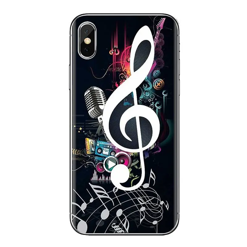 В виде скрипичного ключа звук логотип прозрачный мягкий чехол для LG G3 G4 мини G5 G6 G7