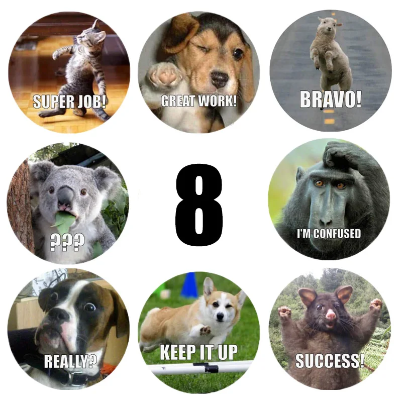 500 искусственные животные забавная наклейка наклейки для награждения учеников