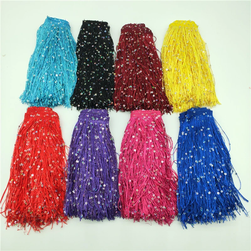 Оптовая продажа 20 см/Искусственная отделка кружевная лента с кисточками для