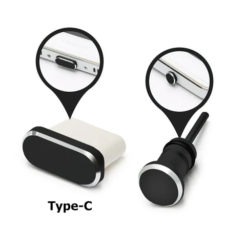 Заглушка пылезащитная Voteer, USB Type-C/ 3,5 мм Jack, 7 цветов - изображение