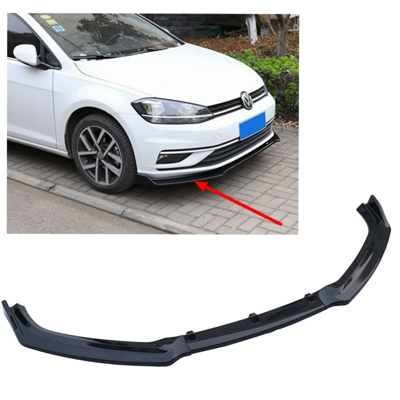 MK7.5 2018 2019 передний бампер спойлер для Volkswagen Golf 7 5 3 в поп упаковке АБС пластик блеск