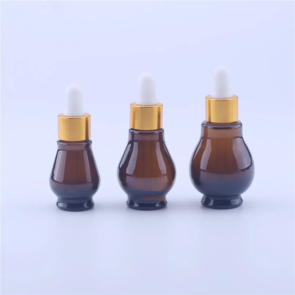 

10ml 20ml 30ml Amber Drop Bottle Glass Aromatherapy Liquid Dropper essential basic massage oil Pipette Refillable Bottles 10pcs