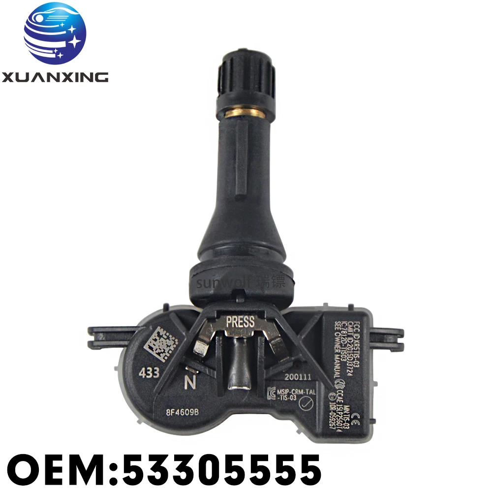 

53305555 Tire Pressure Monitor Sensor TPMS 433Mhz For 2017-2024 JEEP COMPASS Renegade