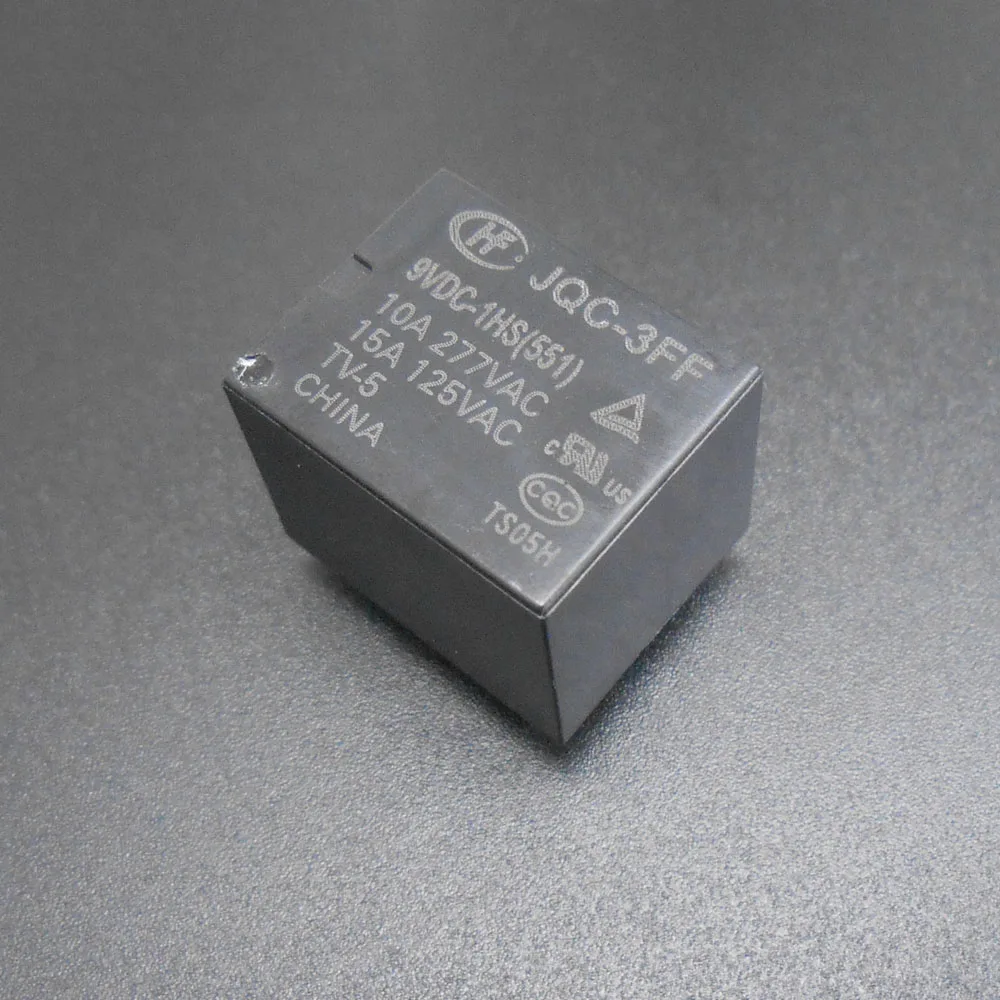 (9V)JQC-3FF-009-1HS 5 шт. HONGFA реле общего назначения HF JQC-3FF 005 5VDC 9VDC 12VDC 24VDC-1HS(551) DC 5 в 9 в 12 В 24 В 4 контакта 4-контактный* FD903-906 - Габаритные размеры: (9V)JQC-3FF-009-1HS