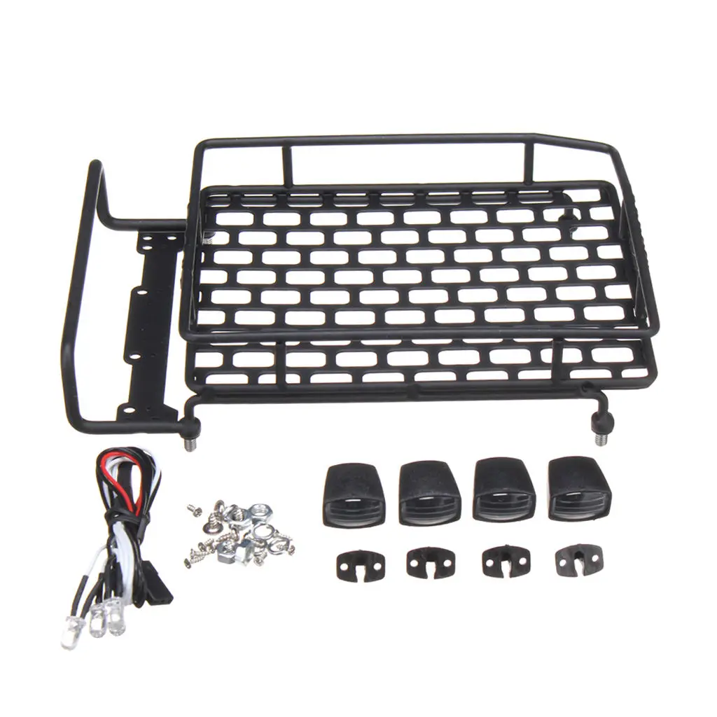 

Багажник на крышу с 4 светодиодный ными световыми панелями для радиоуправляемых автомобилей