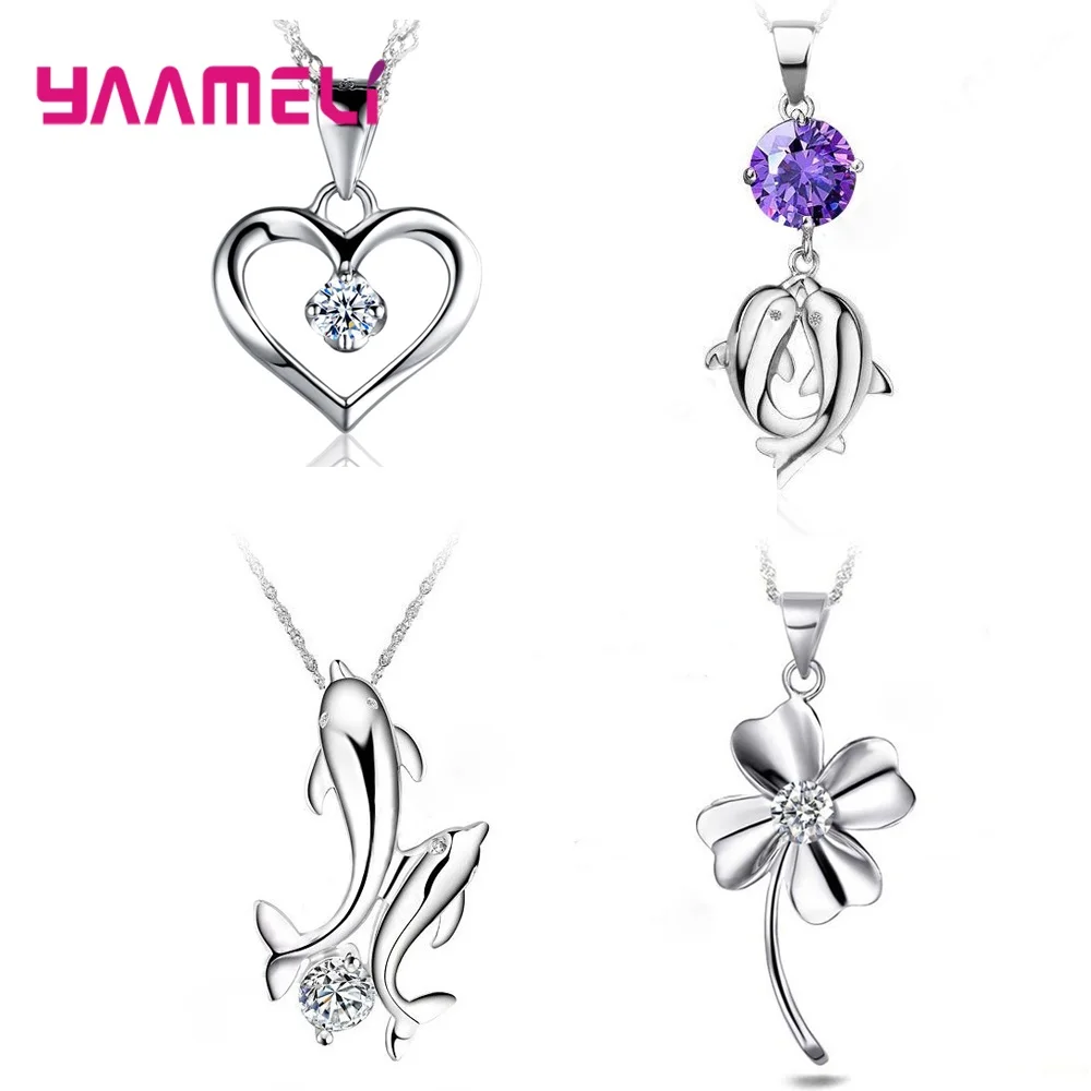 Ожерелье с кулоном из серебра 925 пробы жемчугом и фианитом 18 дюймов | Украшения