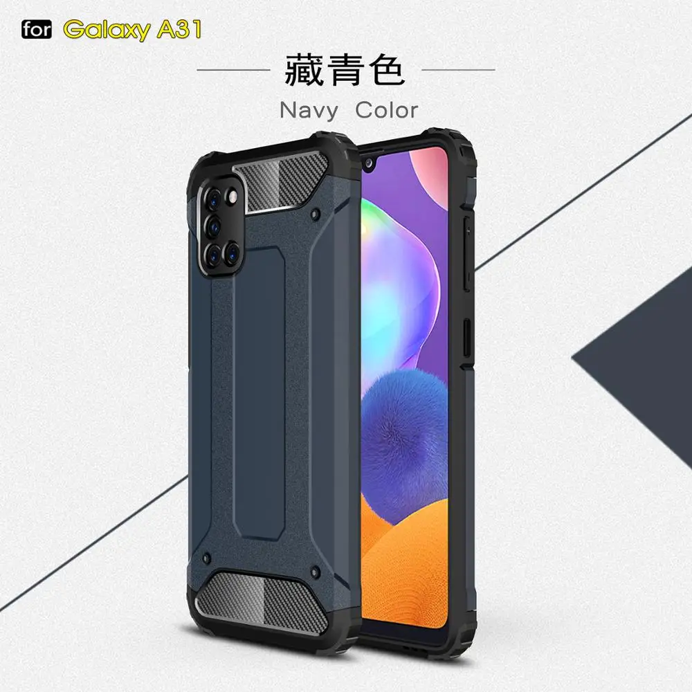 Чехол для Samsung Galaxy A31 модный роскошный армированный Гибридный противоударный