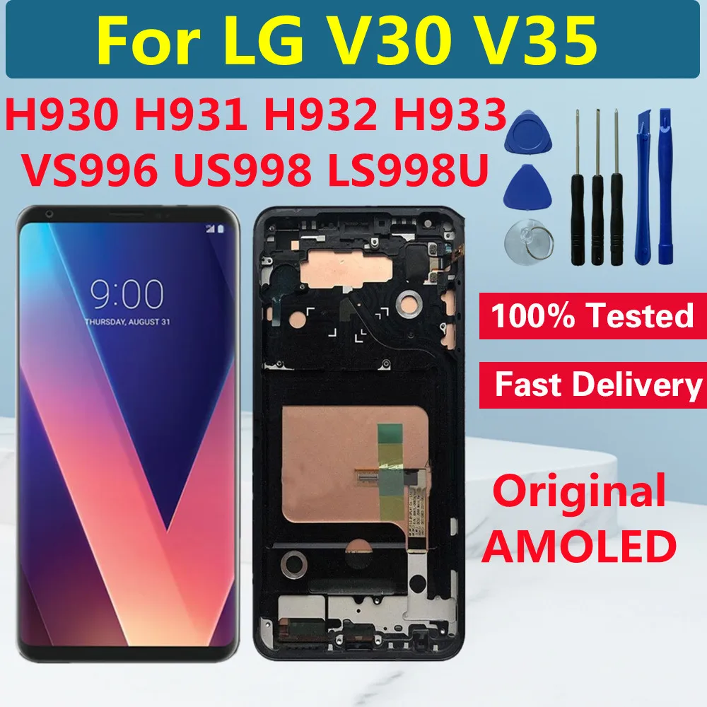 6 0 &quotоригинальный AMOLED экран с рамкой для LG V35 ThinQ ЖК-дисплей Дисплей кодирующий