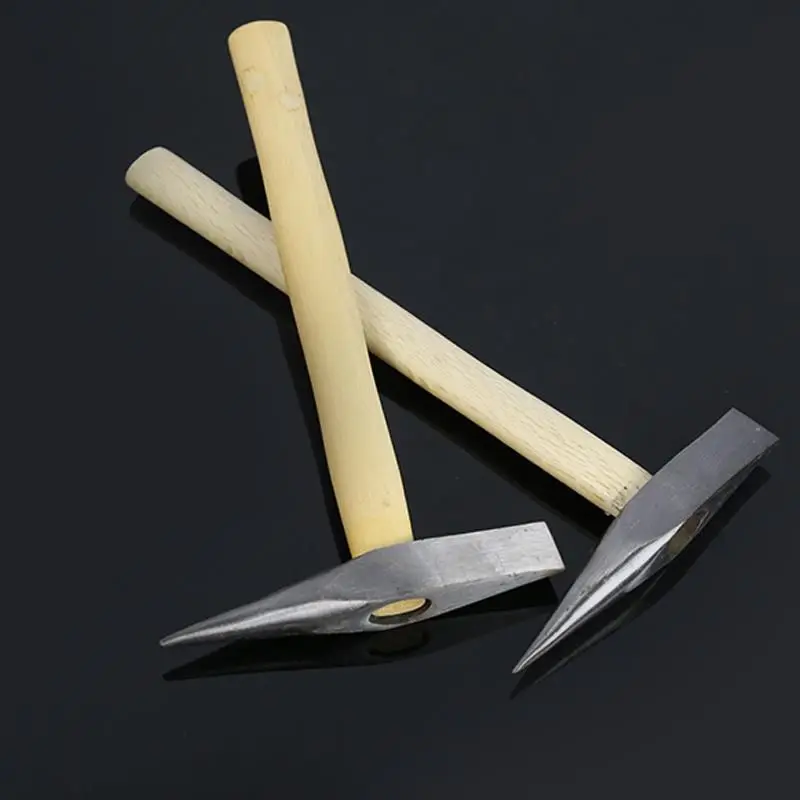 

High Carbon Steel Derusting Welding Slag Hammer With Wood Handle Knock Rust flat head safety hammer welder cleaning Chipper Tool