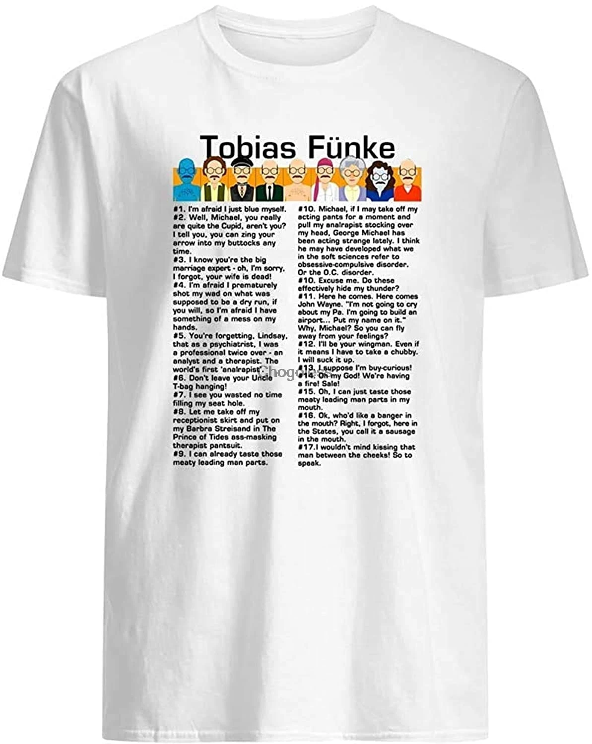 Tobias Funke Arrested Development Tv Sitcom фильмы Майкл Bluth Maeby подарок графическая футболка унисекс