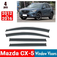 FOR Mazda CX5 CX-5 2012-2016 Window Visors Rain Guard Windows Rain Cover Deflector Awning Shield Vent Guard Shade Cover Trim