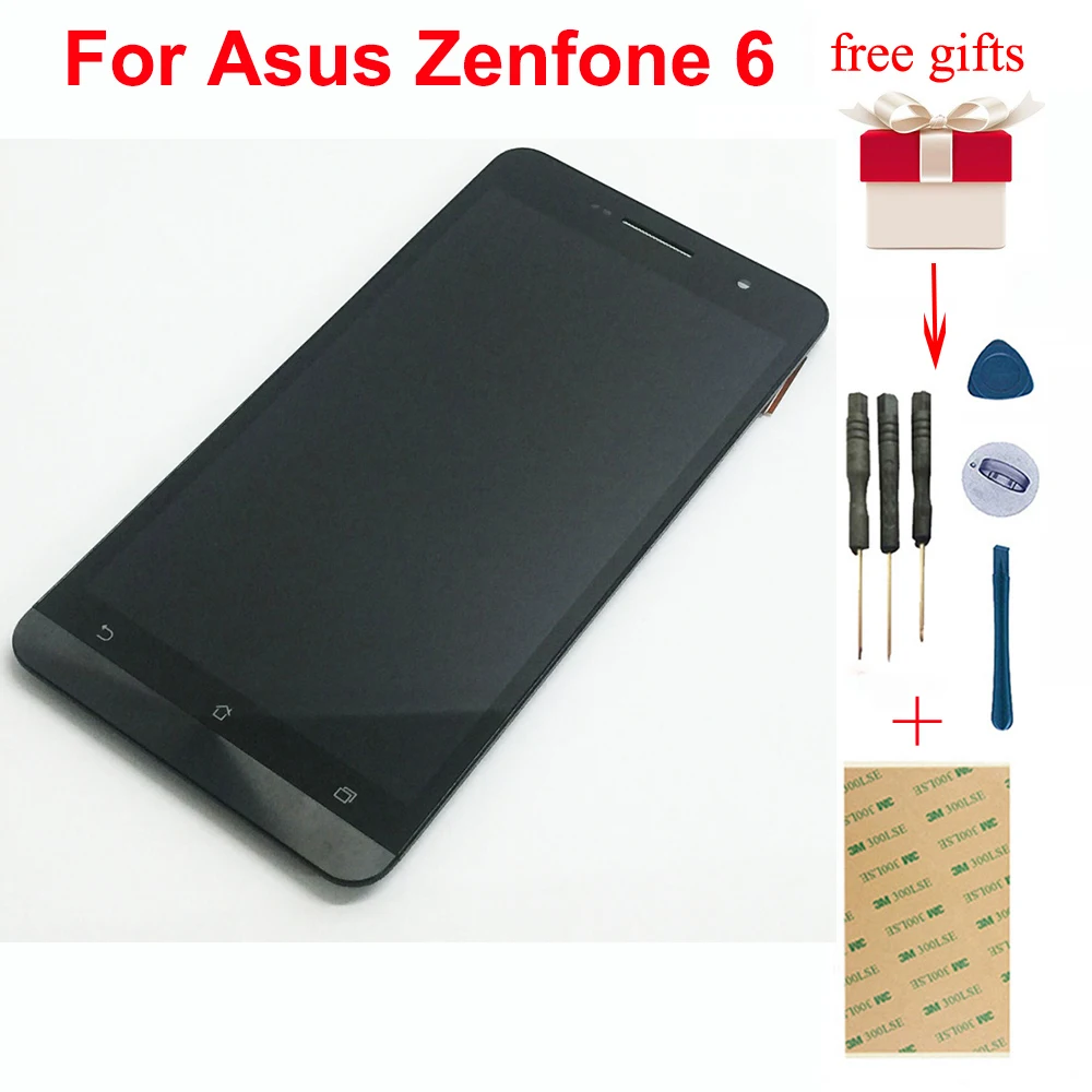 Для Asus Zenfone 6 A600CG A601CG T00G полный сенсорный экран дигитайзер стекло сенсор + ЖК
