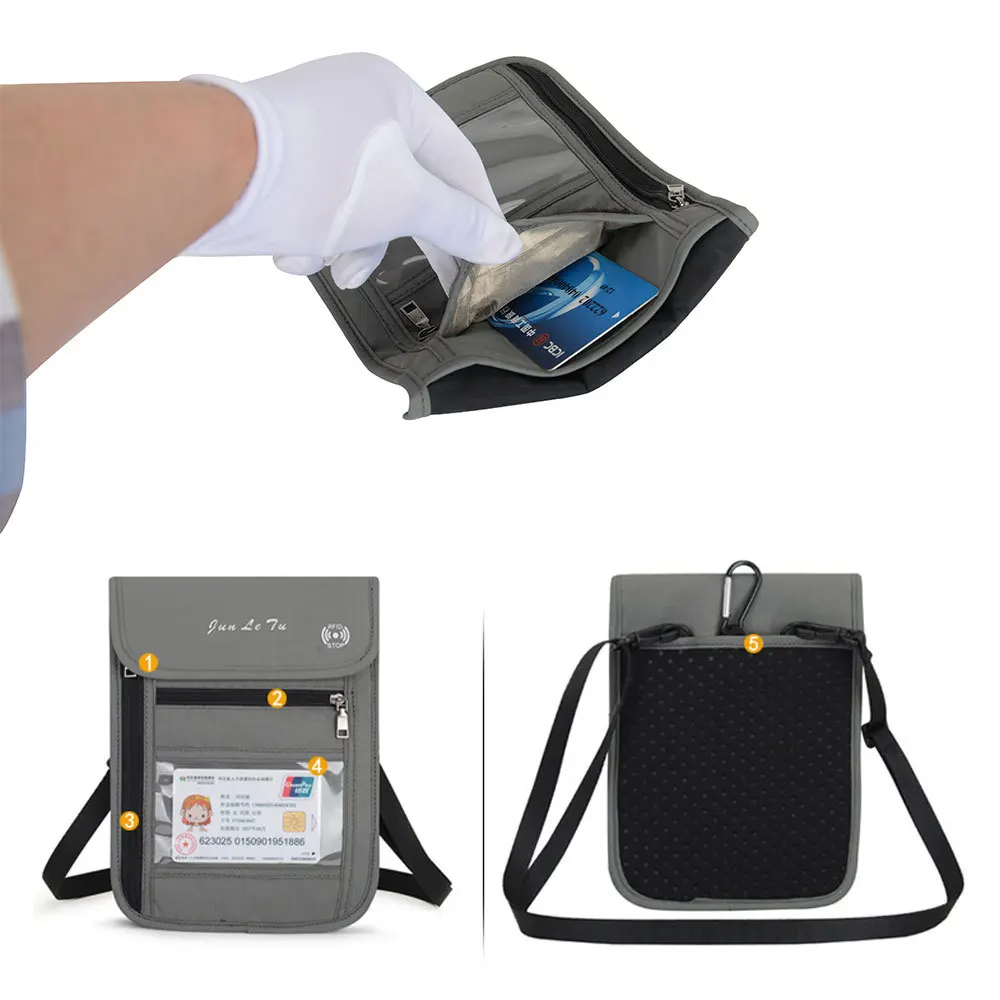 Шейный подвесной чехол для паспорта кошелек держатель ID сумка хранения