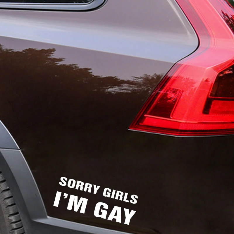 PLAY COOL Funny Sorry Girls I'm Gay Car Наклейка Автомобильные мотоциклы внешние аксессуары