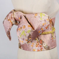 japan kimono cummerbunds womens dress accessory beautiful butterfly flower prints yukata waistbands cosplay wear vintage style