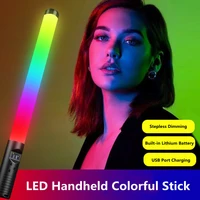 rgb colorful video lamp with stand tripod handheld led flash light stick speedlight for photographic lighting wedding home party