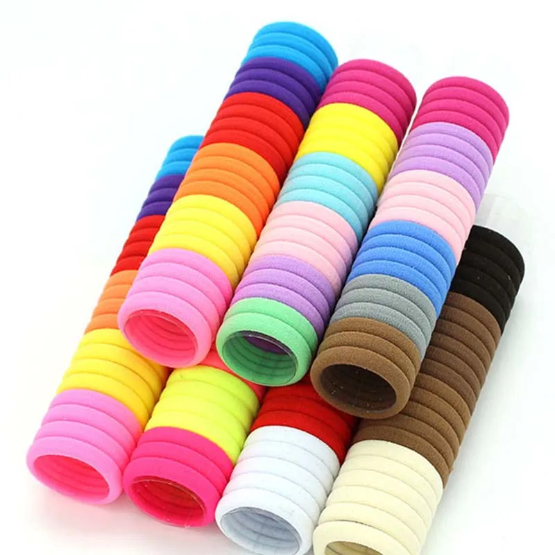 

3cm 50pcs/lot Girls Colorful Small Rubber Bands Gum For Ponytail Holder Elastic Hair Bands Fashion Hair Accessories