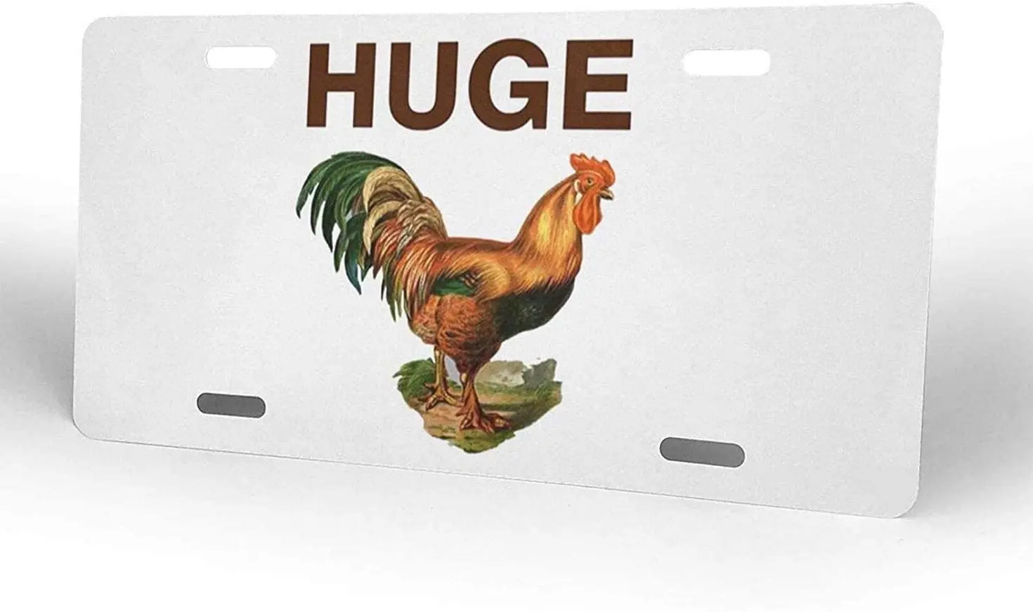Огромный петух забавный предупреждающий номерной знак курицы