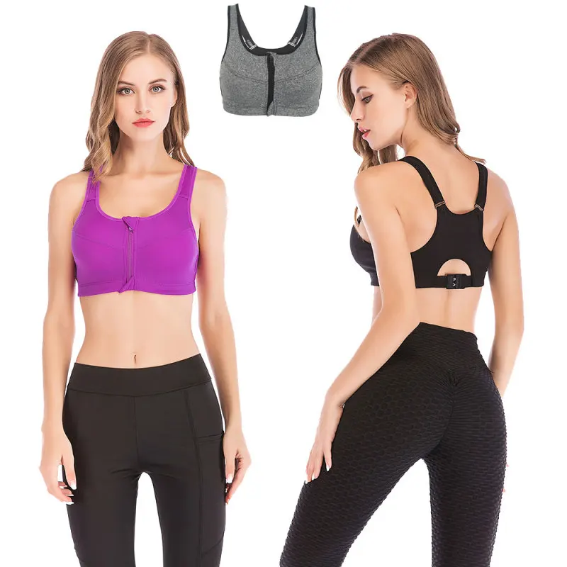 Женский спортивный бюстгальтер для фитнеса без косточек с защитой от тряски