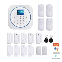 tuya alarm wifi wireless home security alarm gsm with ip camera monitoring smart life app amazon alexa google home voice control