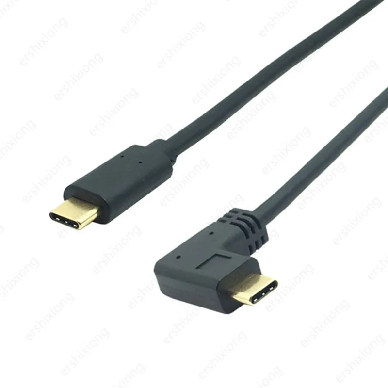 3 1 USB C 16 + 10 Гбит/с 90 градусов левый и правый угол позолоченный штекер-штекер Тип на