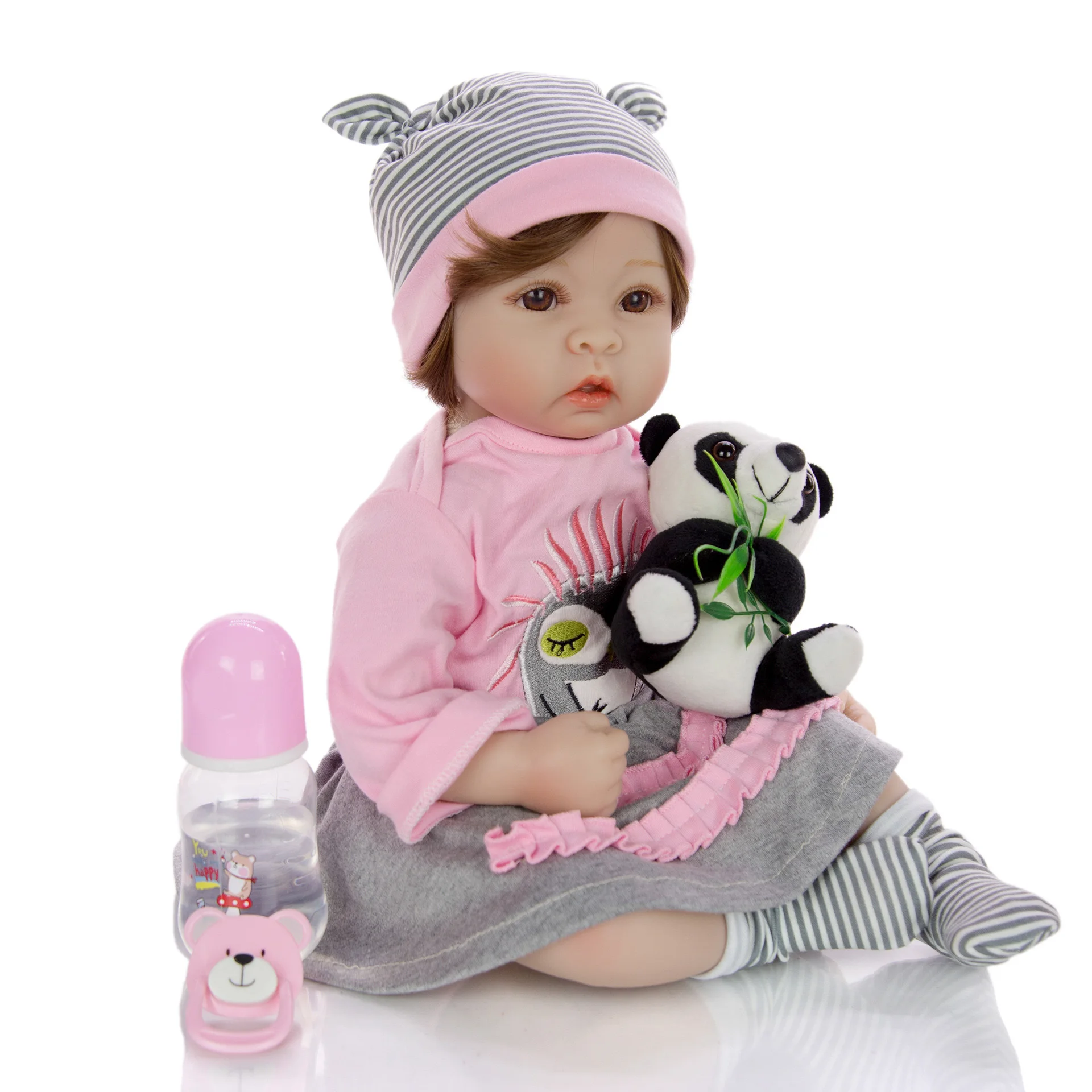 

Кукла реборн силиконовая 55 см, милая кукла принцесса ручной работы, подарок для детей