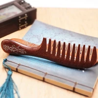 sandalwood comb boutique thickened large comb electrostatic wood comb hairdressing comb anti static does not hurt hair