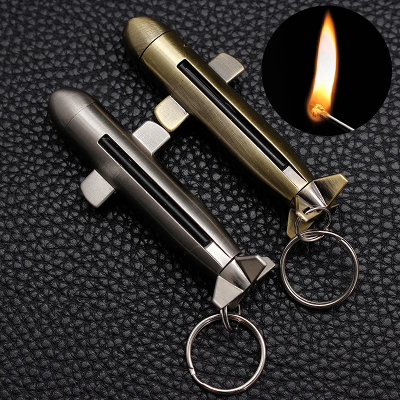 

Outdoor Camping Survival Tool Kerosene Lighter Permanent Match Waterproof Flint Keychain Lighter Smoking Appliances Funny Gadget