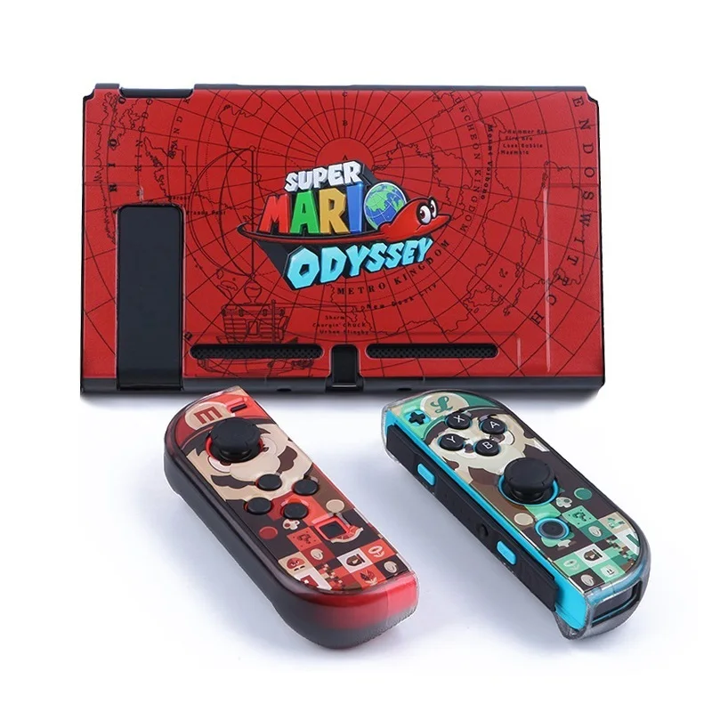 Mario Odyssey Защитный чехол-накладка для пульта управления NS Zend, фиксируемый прямой док-станция Joy-con Xenoblade 2/Zeldar/Splatoon2 - Цвет: Mario Odyssey