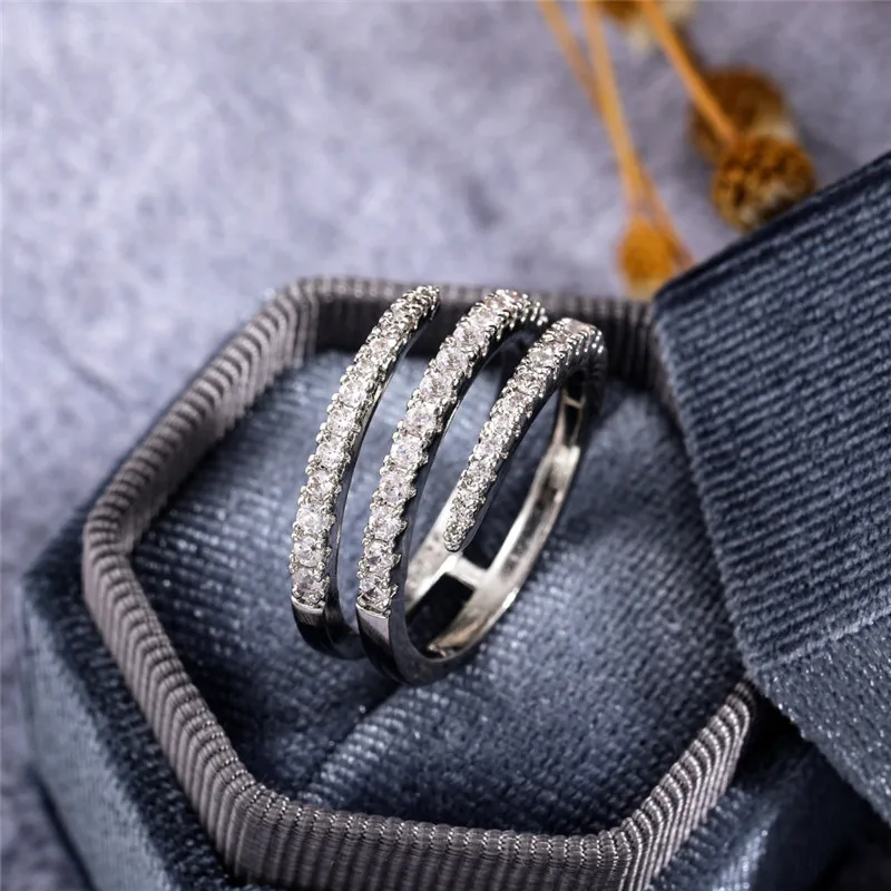 Модные серебряные кольца WUKALO с крестом для женщин блестящие фианитом класса ААА