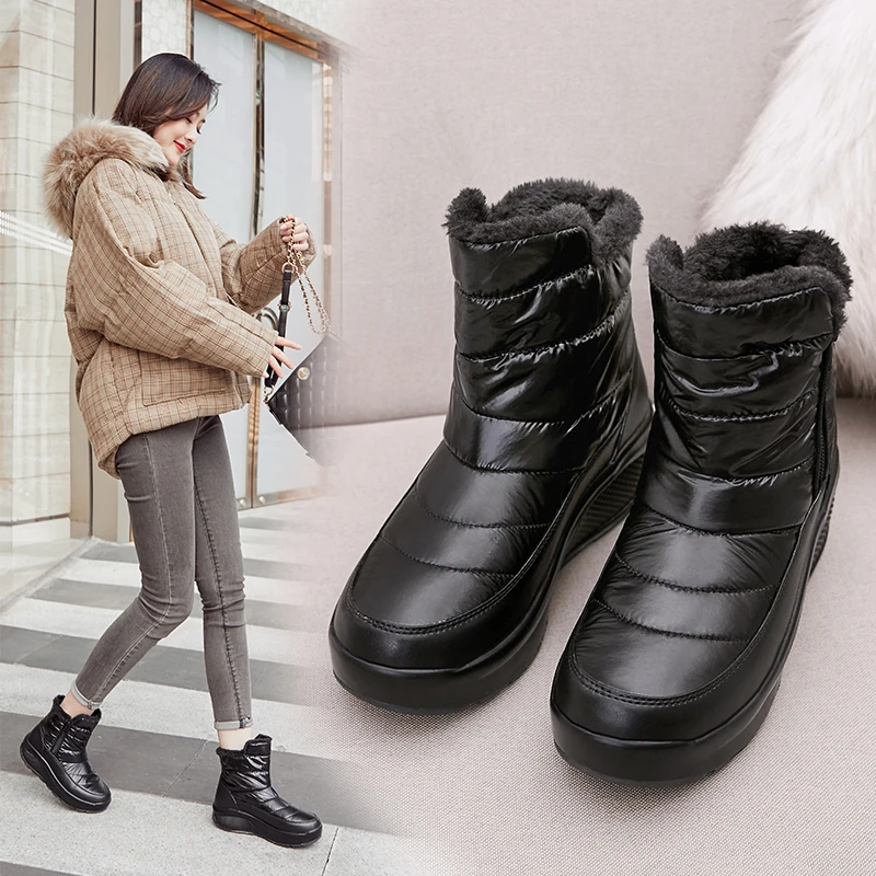 Зимняя обувь теплая Уличная зимние сапоги с эффектом Минька Fintess Zapatillas Deporte cuvena