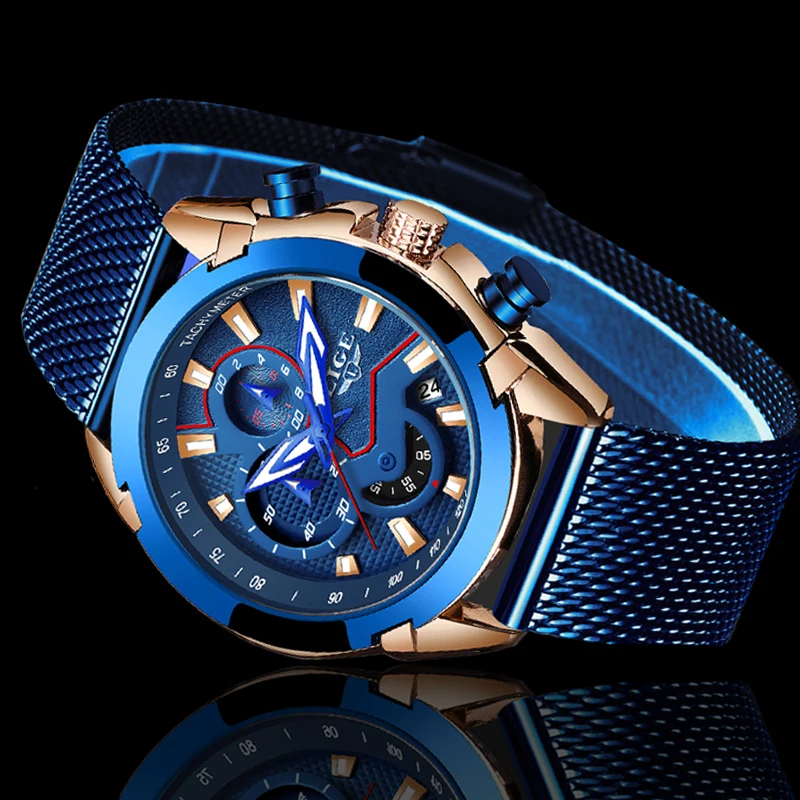 LIGE новинка мужские модные часы Лидирующий бренд роскошные спортивные для мужчин