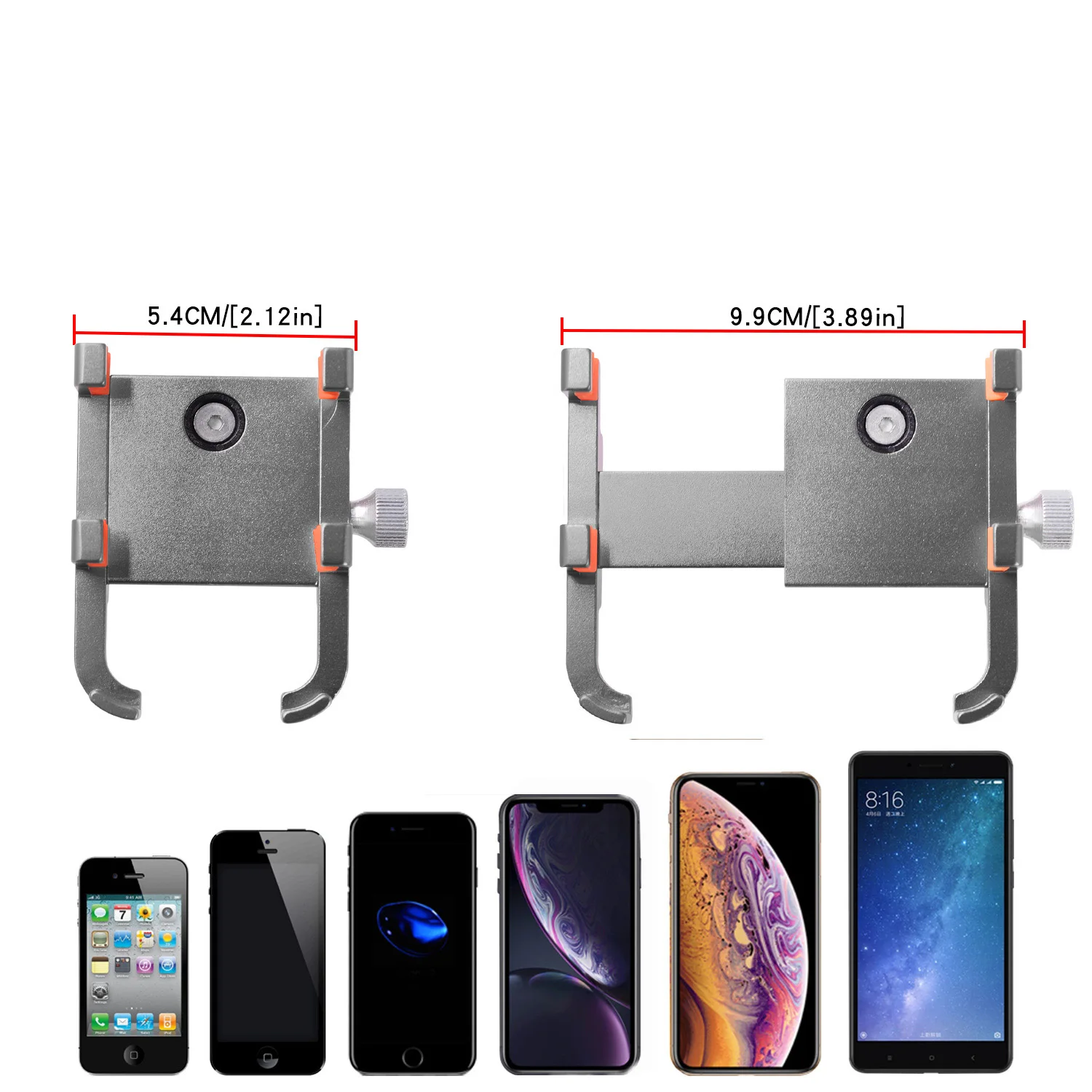 

1pcs Bicycle Phone Mount Holder MTB Mountain Bike Motorcycle Handlebar Clip Stand for 5.4" To 9.0cm" Smartphones Bike Rack