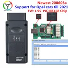 Диагностический сканер 2021 OPCOM, с чипом pic18F458 FTDI FT232RQ, профессиональный 200603a для автомобилей Opel, поддержка автомобилей opcom 2021