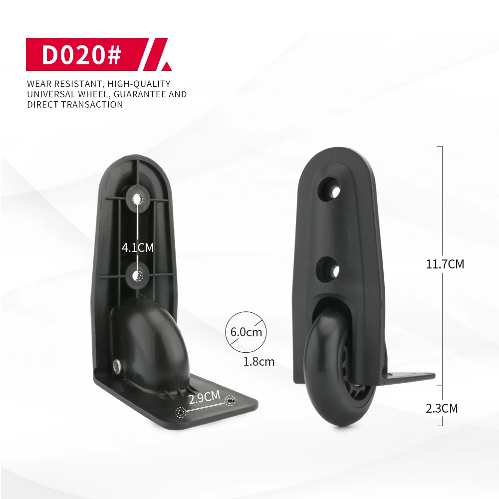 DiLong D020 Luggage wheel accessories boarding trolley case universal rubber mute wheel reinforcement 22 inch 24 inch casters