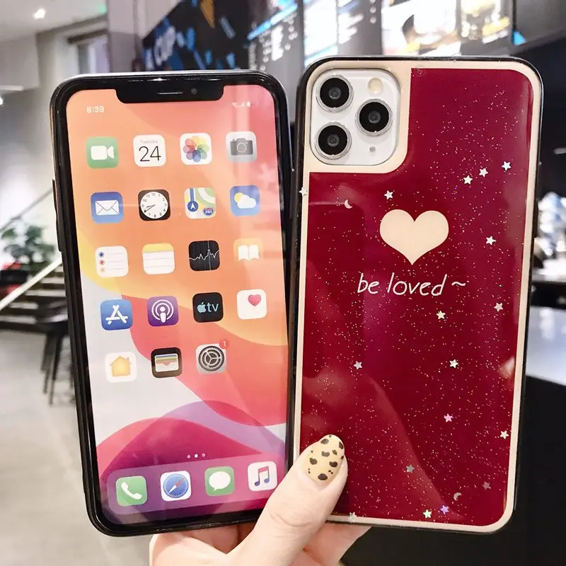 Для oppo a5 чехол для телефона роскошный с любовным сердцем A3 A7 A7X F9 Блестящий