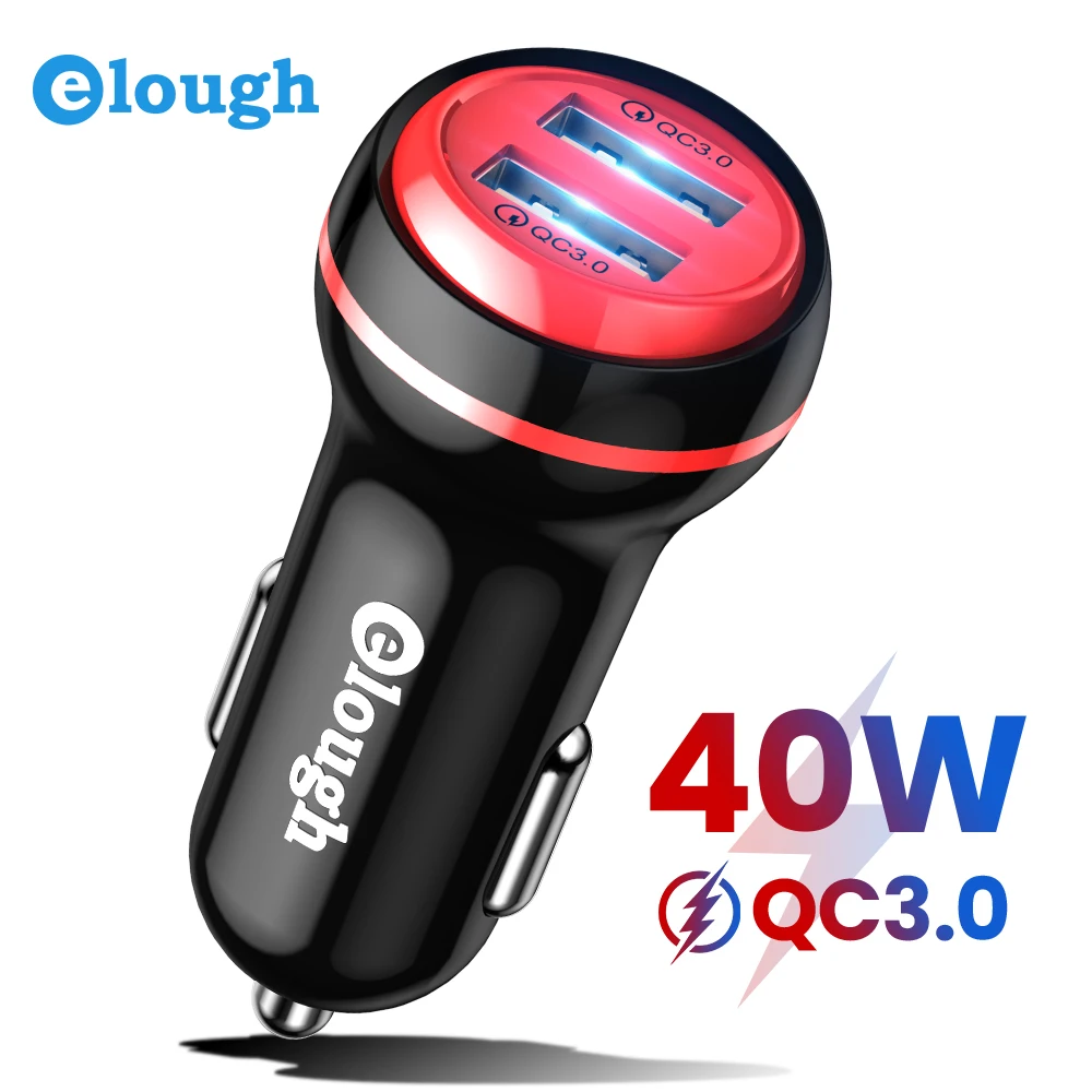 elough usb car charger type c pd fast charging for iphone 13 12 xiaomi samsung quick charge 3 0 qc3 0 car phone charger usb c free global shipping