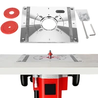 electric wood milling router table insert plate aluminium universal flip board for woodworking benches table saw trimming