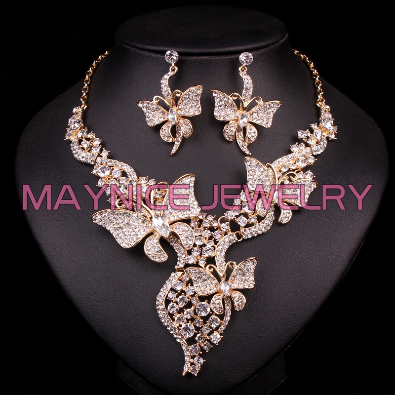 Индийские свадебные ювелирные наборы свадебное ожерелье серьги для невесты