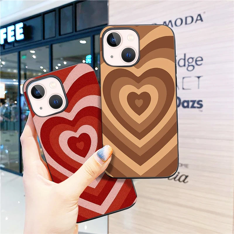 

Fashion Luxury Heart Phone Case for IPhone 12 13 Mini 11 Pro XS Max X XR 6 6s 7 8 Plus SE 2020 11pro Soft TPU Silicone Cover