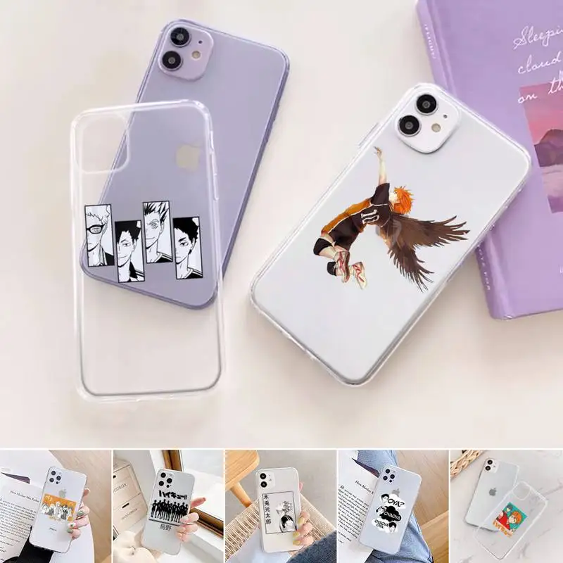 

Haikyuu volleyball boy Hinata attacks Phone Case For iphone 12 11 mini x xs xr pro max 8 7 6s 6 5 5s 5c se plus Transparent