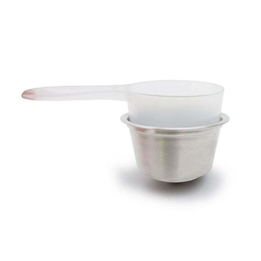 

reusable capsule pod fit for Dolce Gusto coffee machine color green/metal stainless steel capsule cup