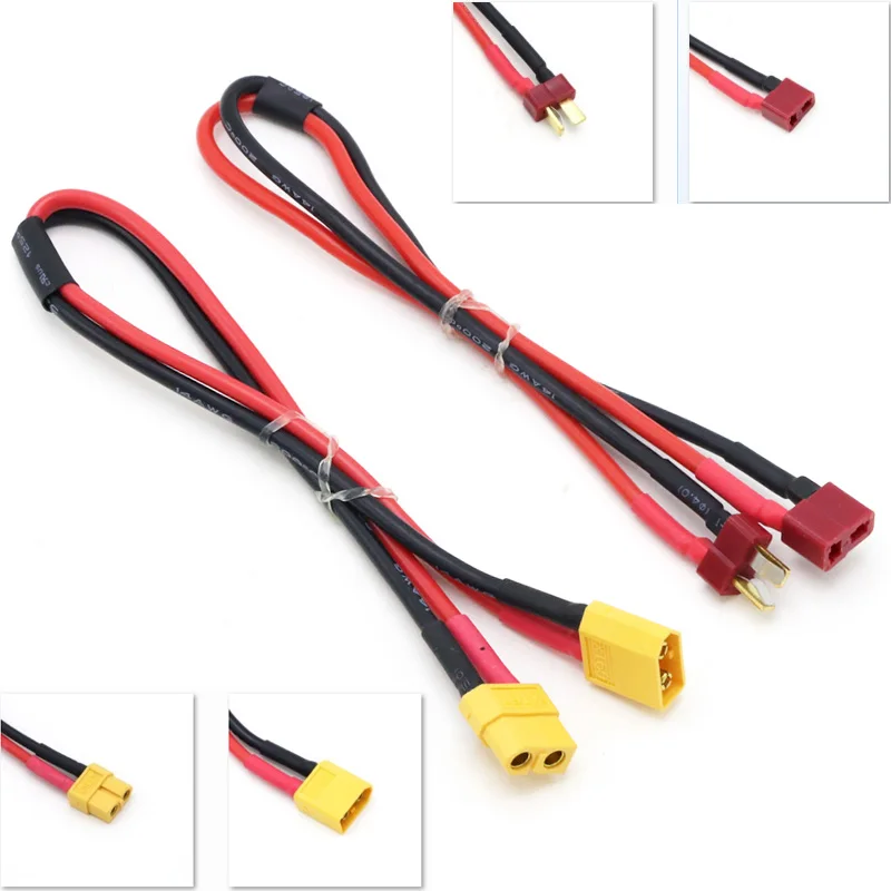 

Female Deans XT60/T plug to Male XT60/T Connector Adapter 14AWG 30MM Extension Cable Leads Adapte For RC Lipo Battery
