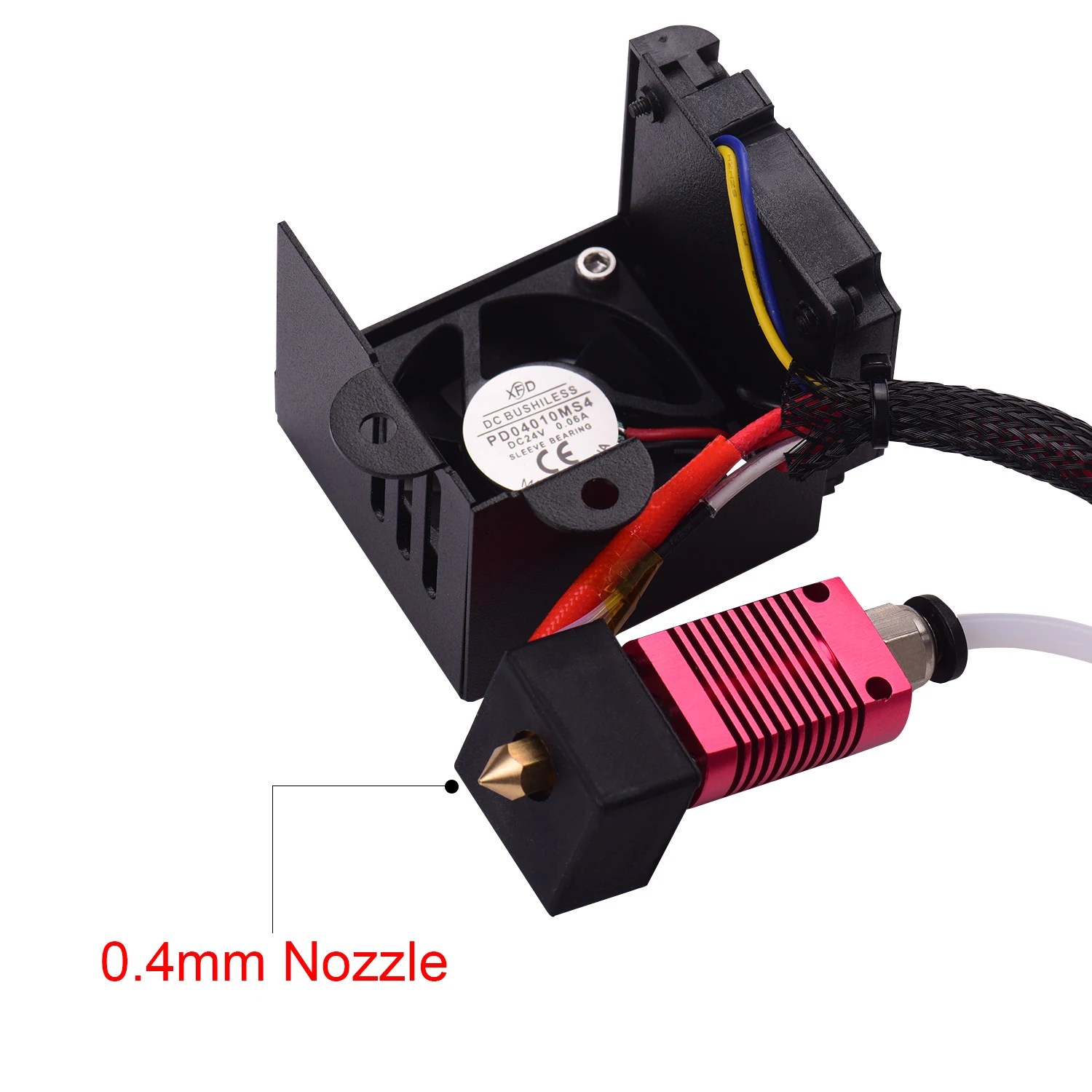 24 В Комплект экструдера Hotend в сборе с насадкой 0 4 мм алюминиевый нагревательный