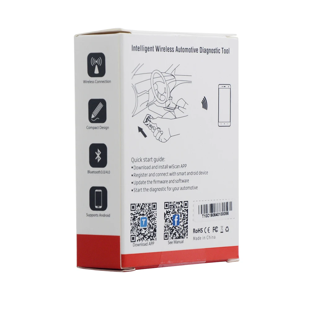 EUCLEIA Wiscan T2 полная система OBD2 Автомобильные диагностические инструменты для Android